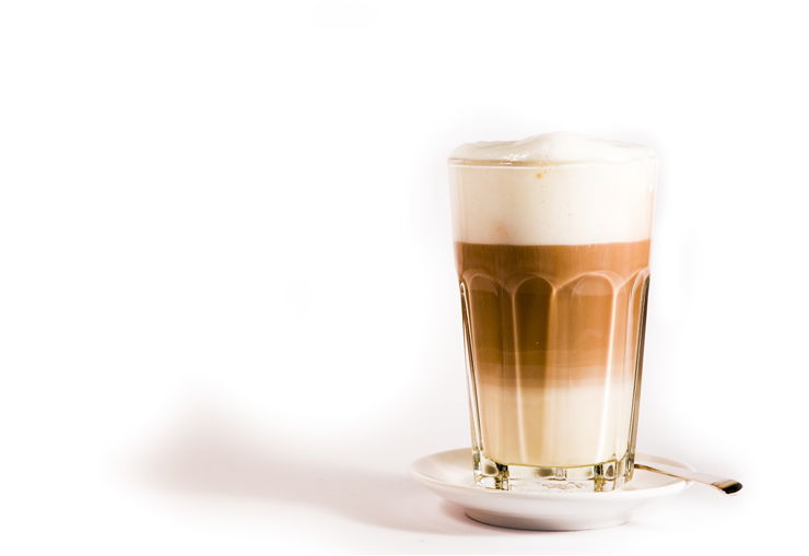 Picture Of Glass Of Latte Macchiato